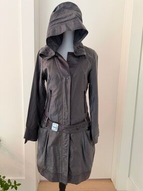 COP. COPINE Dodge Hooded Trench Coat Avante Garde 1986 Authentique Collector Y2K